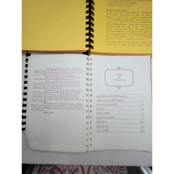 Vintage Hawaiian Spiral Bound Recipe Cookbooks Set of 4 - Picture 7 of 11